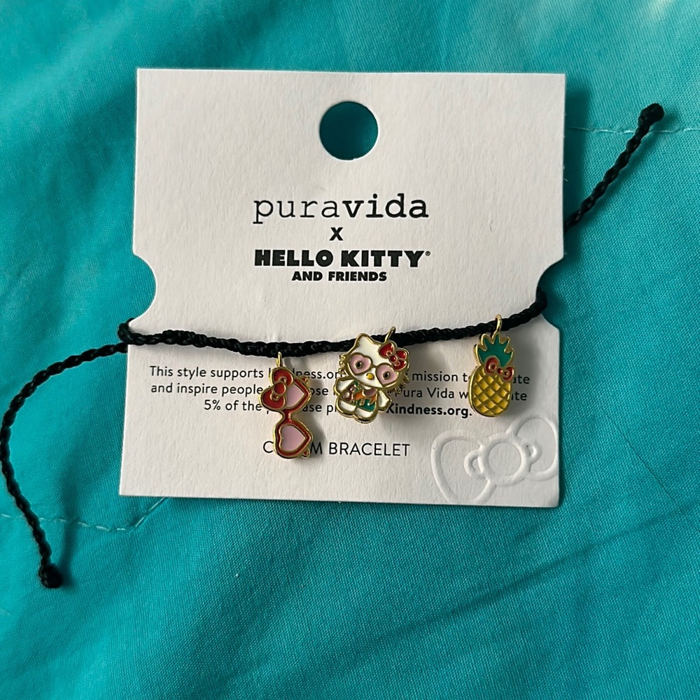 NWT Puravida Hello kitty and friends charm bracelet